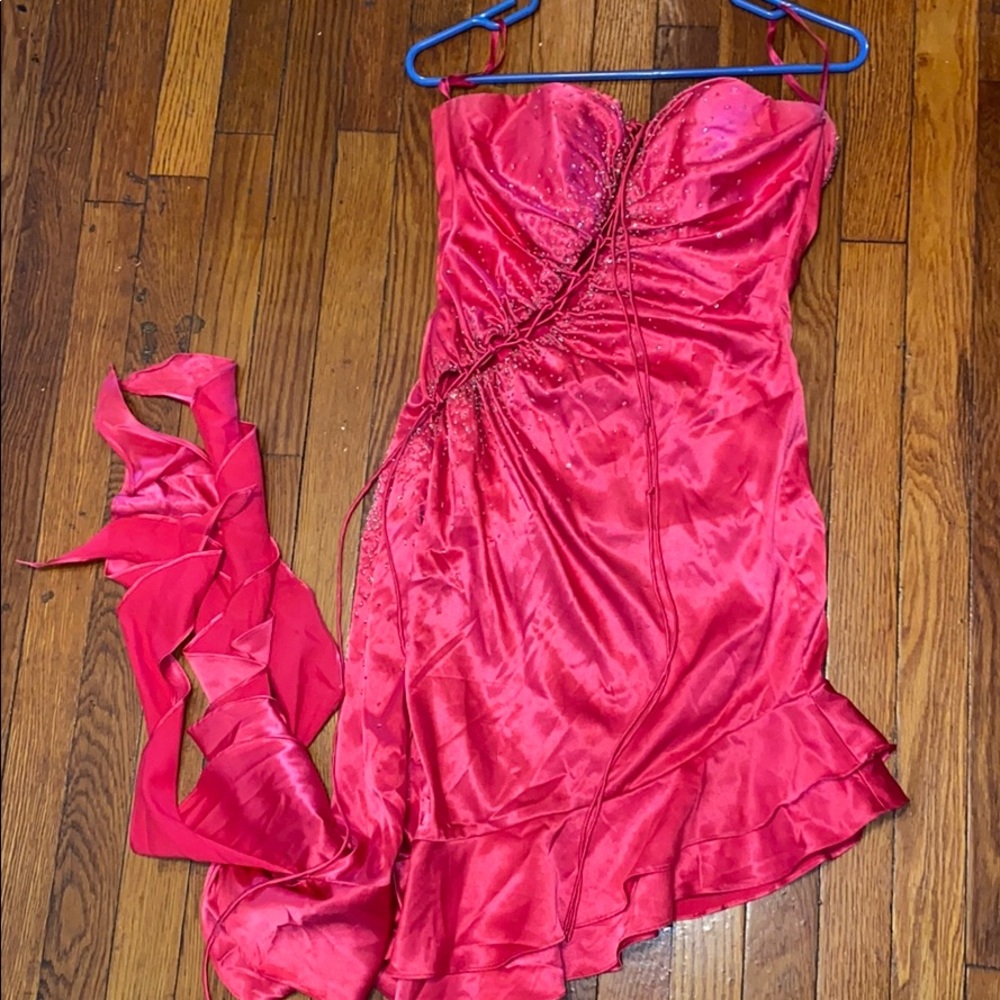 Hot pink dress